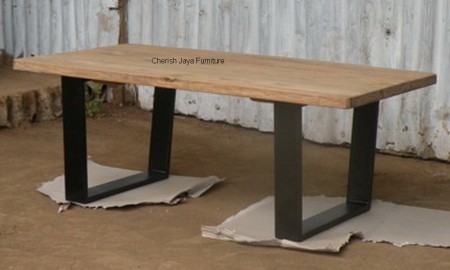 Code: SJAT 011 Name: Graham Iron Coffee Table Size: W=120 x D=55 x H=45 cm  Wood: Solid Teakwood